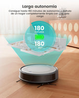 LEFANT M310 Robot Aspirador, 4500Pa Succión, 180 min Autonomía, 6 Modos de Limpieza, Evitación de Obstáculos 4cm, App/Alexa, Ideal para Pelo de Mascotas, Alfombras y Suelos Duros, Gris