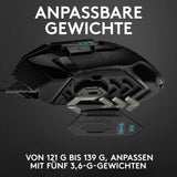 Logitech G 502 Hero - Ratón para Videojuegos de Alto Rendimiento, Sensor óptico Hero 25600 dpi + Teclado Logitech G213 Prodigy para Gaming, diseño alemán QWERTZ, Color Negro