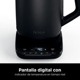 Ninja Hervidor de agua con temperatura regulable, 1,7 l, con control de temperatura, pantalla LED, fácil de usar con hervido rápido y función Hold Temp, en negro mate, KT200EU