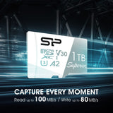 MicroSD 512GB Silicon Power (Nintendo Switch Operación verificada) Compatible con 4K, UHS-I U3 V30 A2 Standard Ultra HD, Gran Capacidad, Velocidad máxima 100MB/s SP512GBSTXDA2V20SP
