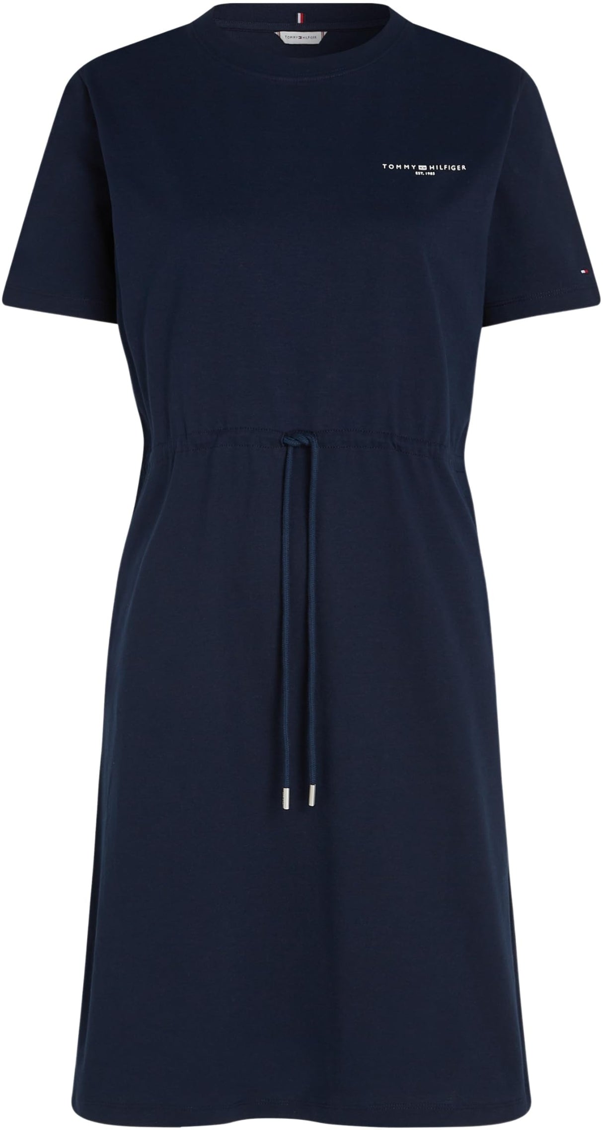 Tommy Hilfiger Vestido Tipo Camiseta de Algodón para Mujer, Azul (Dark Night Navy), XXL