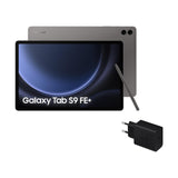 Samsung Galaxy Tab S9 FE+ - Tablet + Cargador, 256 GB, Wifi, S Pen incluido, Batería de Larga Duración, Clasificación IP 68, Gris (Versión Española)