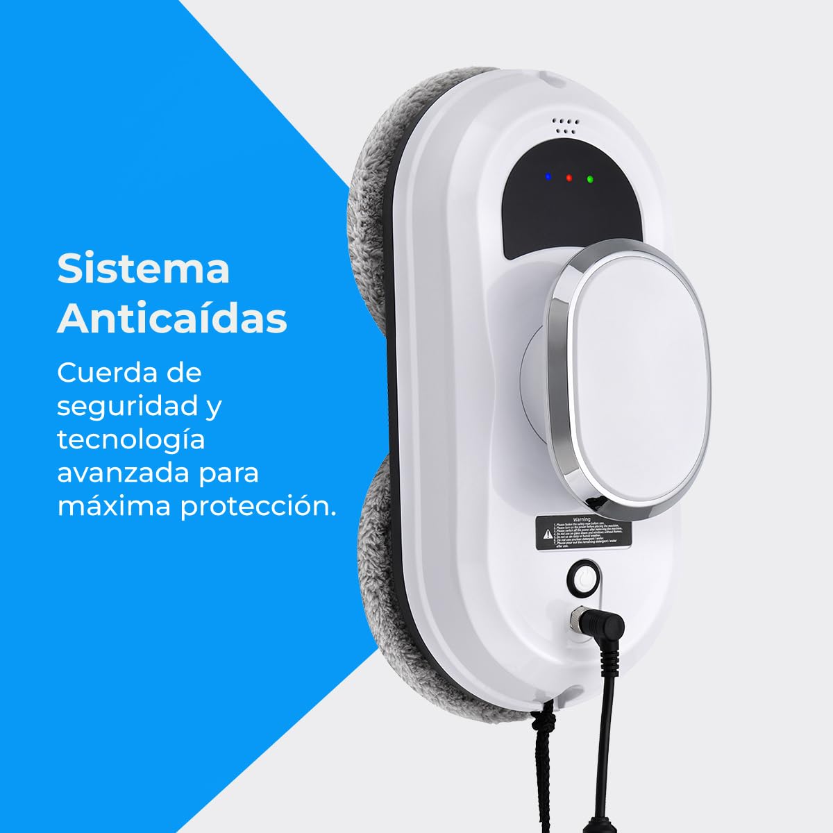 NK Robot Limpiacristales - Limpieza Inteligente, Detección de Bordes, Sistema Anticaídas y Diseño Multifuncional para Ventanas, Espejos y Azulejos