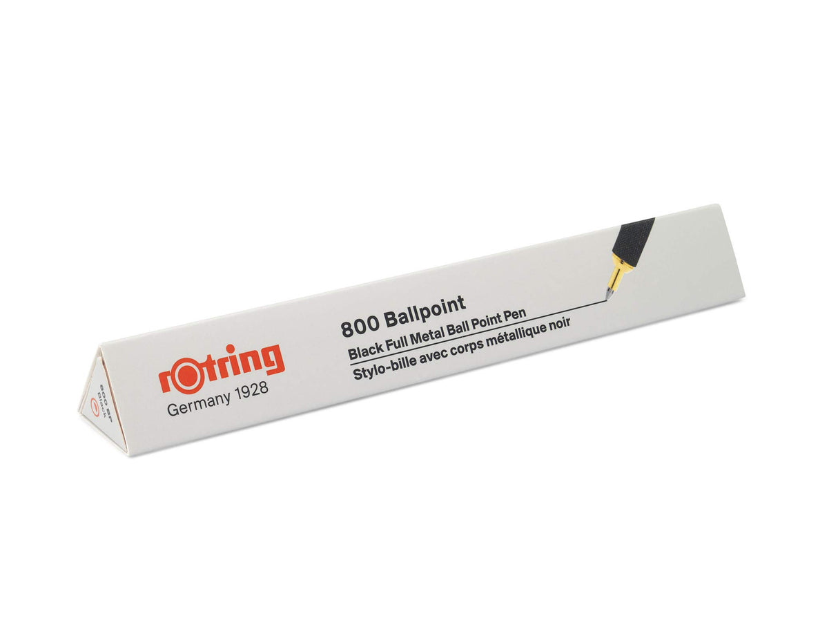 Rotring 800 - Bolígrafo, punta media, tinta negra, cuerpo negro, recargable