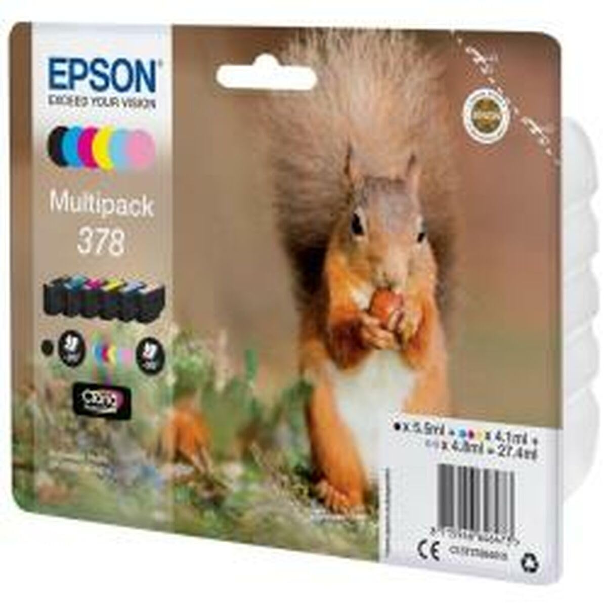 Epson C13T37884020 - Juego de 6 Cartuchos de Tinta Originales (Negro, Amarillo, Magenta, Cian)