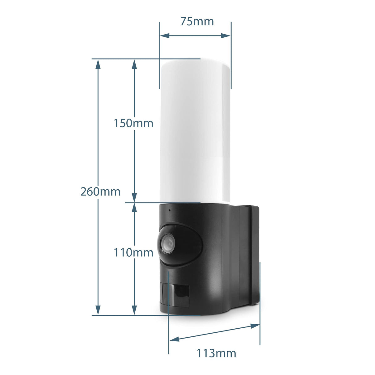 AVIDSEN HomeCam Spotlight - Cámara de vigilancia Inteligente para Exteriores, con lámpara LED integrada, aplicación para Smartphone, sin suscripción, WiFi, detección de Movimiento, visión Nocturna,