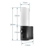 AVIDSEN HomeCam Spotlight - Cámara de vigilancia Inteligente para Exteriores, con lámpara LED integrada, aplicación para Smartphone, sin suscripción, WiFi, detección de Movimiento, visión Nocturna,