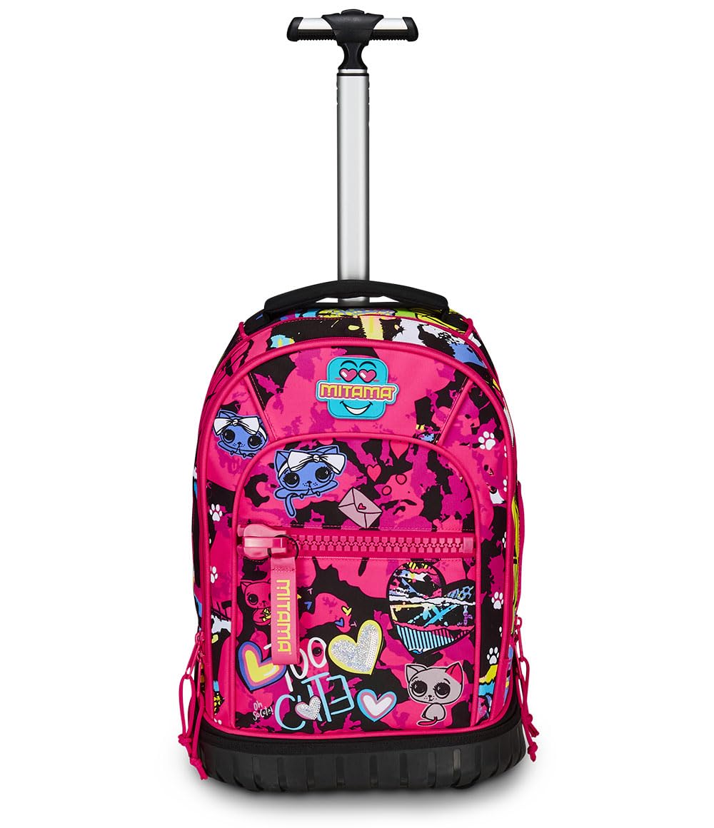 Mitama Too Cute Trolley Run, Doble Compartimento, Rosa, Escuela Primaria y Tiempo Libre, niña, Rosa, Talla única, Trolley Escolar
