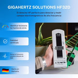 Gigahertz Solutions HF32D - Medidor de campo electromagnético (alta frecuencia, 800 MHz - 2.5 GHz, incluye telefonía móvil GSM)