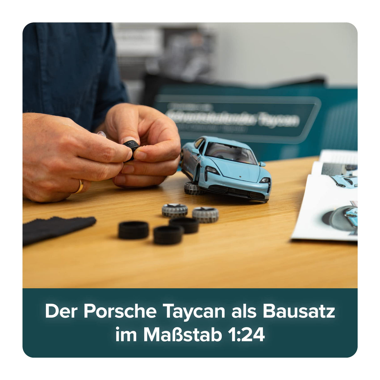 Franzis- Porsche Taycan Calendario de Adviento, Color Azul Frozen, Multicolor, Small (67203)