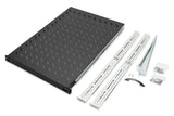DIGITUS Professional - Baldas extraíbles para armarios de 483 mm (19") - DN-19 TRAY-2-1000SW - Accesorio delantero y trasero, carga 65 kg, desde 1000 mm profundidad, 1 unidades de altura, color negro