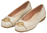 Geox D ANNYTAH W A, Bailarinas Planas Mujer, Papyrus, 38.5 EU