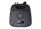 Sharp PS-949 Xparty Street Altavoz Portátil, Bluetooth, a Prueba de Salpicaduras, con Efectos de Luces, Efectos de DJ y Micrófono Incluido.