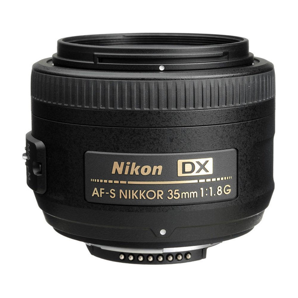 Nikon AF-S DX Nikkor 35 mm f/1.8 G - Objetivo para montura F, distancia focal fija 52.5 mm, apertura f/1.8G, negro - Versión Europea