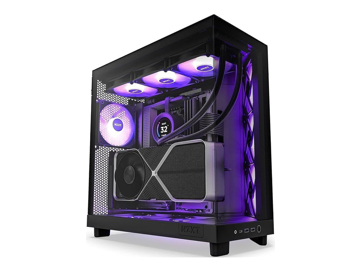 NZXT H6 Flow RGB Mid Tower Cristal Templado USB-C Negra