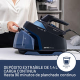 Imetec Evos Ceramic Plancha con Caldera, Presión de hasta 7 bares, Tecnología Flash Steam, Golpe de Vapor de 500 g, Placa Deslizante Infinity Glide Ceramic, 2400 W, Antical, Recarga continua