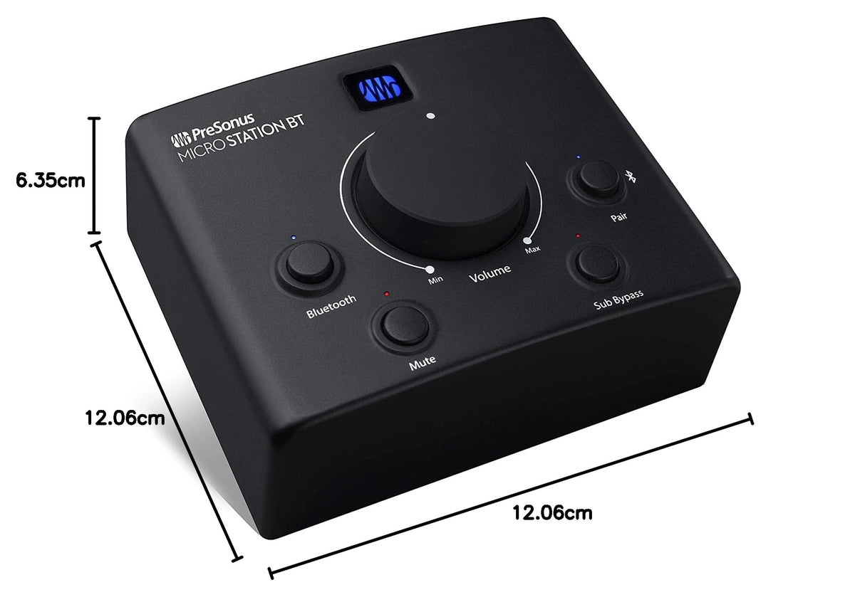 PreSonus MicroStation BT Controlador de monitores 2.1 con conectividad Bluetooth