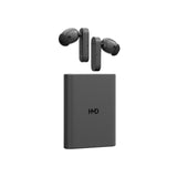 HMD Amped Buds - Auriculares in-Ear inalámbricos Bluetooth con Banco de energía Integrado (Hybrid ANC, ENC, hasta 95 Horas de reproducción, USB-C, IP54), Color Negro