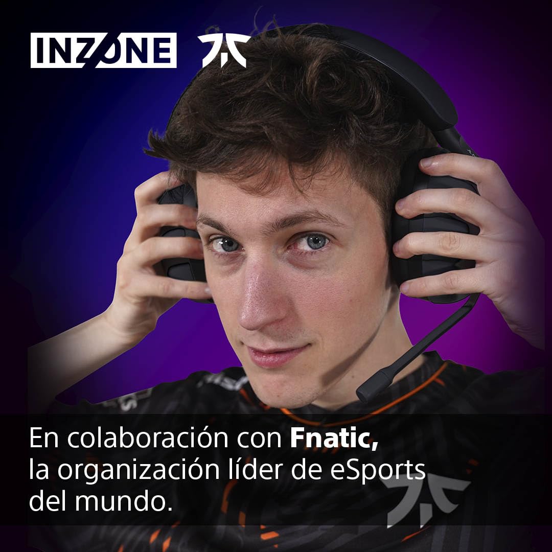 Sony INZONE H9, Auriculares inalámbricos Noise Cancelling Gaming, 360 Spatial Sound, cómoda sujeción, 32 Horas autonomía, Baja latencia, micrófono Boom de Calidad, Compatible con PC y PS5