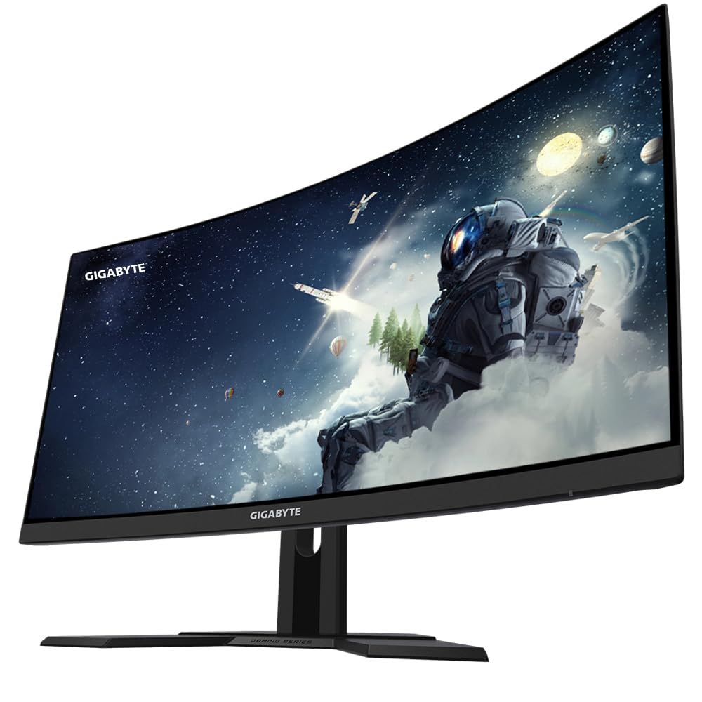 GIGABYTE G27FC A 27" Monitor de Juego Curvo FHD - 1920 x 1080, 1500R, 165Hz, 1ms, 250 cd/m², FreeSync Premium, HDMI 1.4, Displayport 1.2