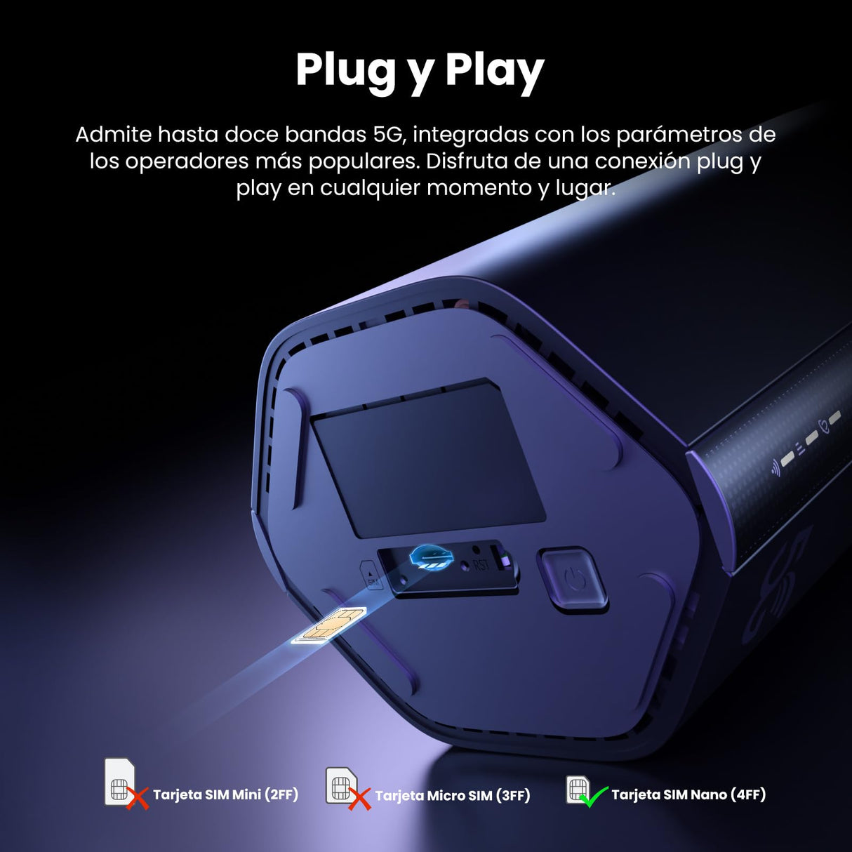 Tenda 5G03 - Router 5G NR LTE, Router Wi-Fi 6 AX1800, Velocidad hasta 4,67 Gbps, Easy Mesh, Plug&Play, 2 Puertos Gigabit, Conecta hasta 128 Dispositivos, WPA3, OFDMA, MU-MIMO