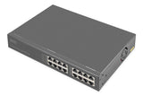 DIGITUS Inyector PoE+ - 8 Puertos RJ45 - Gigabit - IEEE802.3bt - presupuesto PoE 250W - tensión de Salida 54VDC - 10/100/1000 Mbit/s - Alcance 100m - Plug & Play - Negro