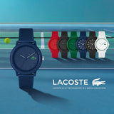 Lacoste Reloj Analógico de Cuarzo Multifunción para Hombre Colección LACOSTE.12.12 con Correa de Cuero Negra - 2010997