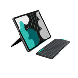 Logitech Flip Folio, funda con teclado para iPad Pro (M4) y iPad Air de 13 pulgadas (M2 y M3) (2024, 2025) – Funda protectora con Bluetooth almacenable, multidispositivo, QWERTY Español - Grafito