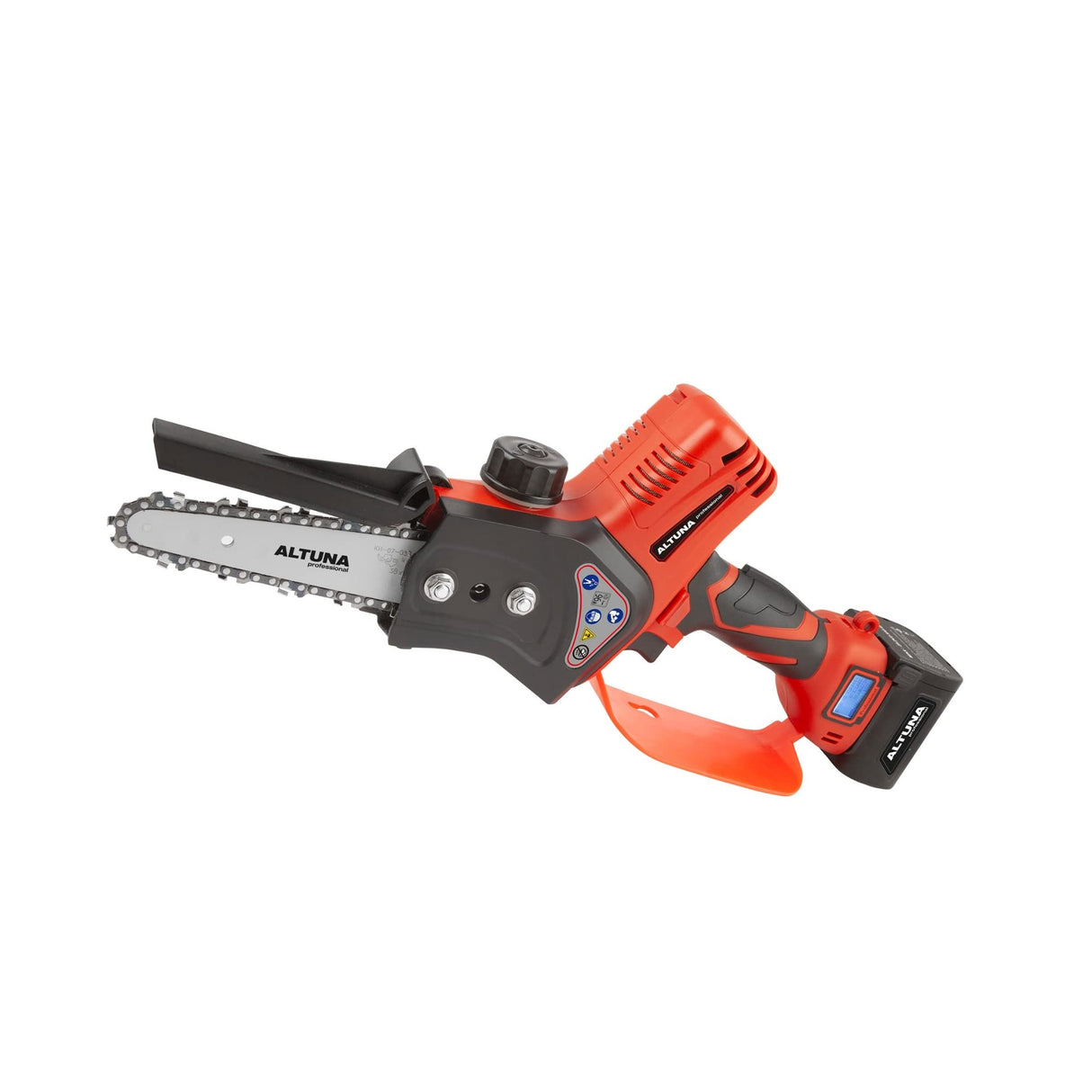 Motosierra a Batería - Modelo AB100 - Motor Brushless Sin Escobilla - Eléctrica e Inalámbrica - Potencia de 350W y 3 Baterías 4 Ah - Ideal para la Poda de Viña y Frutales - Altuna