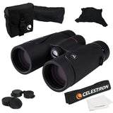 Celestron 71404 TrailSeeker 8x42mm Binoculares de Techo con Lente con Recubrimiento dieléctrico, Prisma BaK-4, Cuerpo Ligero de aleación de magnesio y Funda de Transporte Blanda, Negros