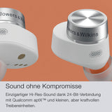Bowers & Wilkins Pi5 S2 (Modelo año 2023) Auriculares inalámbricos True Wireless con Bluetooth, aptX, cancelación de Ruido Activa (ANC) y micrófonos Integrados//Cloud Grey
