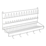 Colgador de pared (acero inoxidable) para manga pastelera, boquillas y utensilios de cocina.