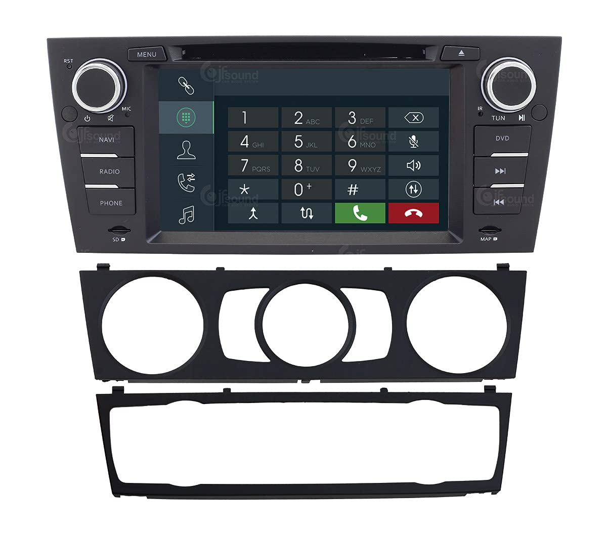 Autorradio de Ajuste Personalizado para BMW Serie 3 Android GPS Bluetooth WiFi Dab USB Pantalla táctil Full HD 7" procesador de 8 núcleos y comandos de Voz