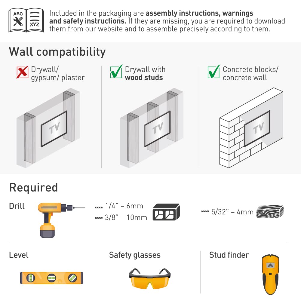 Barkan Soporte TV de Pared 76cm de Largo Blanco Inclinable y Giratorio, Articulado para Pantallas de 13-65 Pulgadas, Peso máximo 36Kg, Ultra Extensible, para LED OLED LCD, hasta VESA 400x400