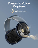 Soundcore AeroClip de Anker, Auriculares Open-Ear, Comodidad de Adaptación, Llamadas Nítidas con 4 Micrófonos con IA, Ajuste Estable, Altavoces de 12 mm para un Sonido Claro, Forma de Anilla Abierta