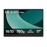 LG 17MT70 - Monitor +View gram, Pantalla Portátil, 17", IPS WQXGA, 16:10, DCI-P3 99%, USB-C, 780gr, Gris