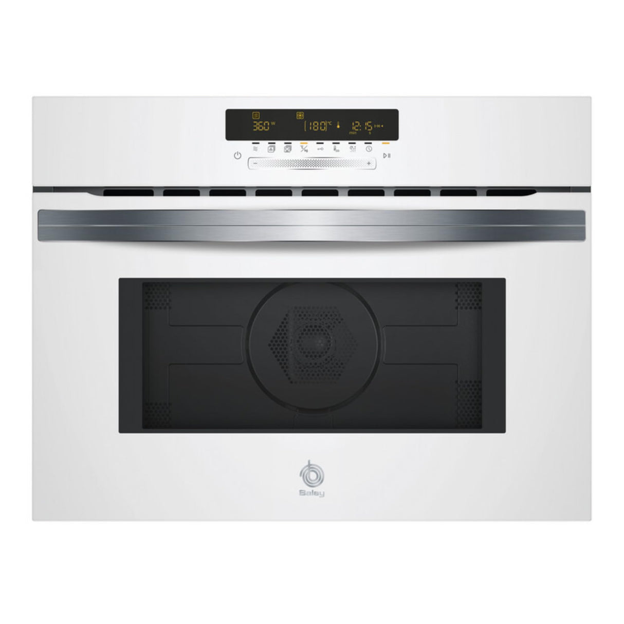 Balay - Horno compacto con microondas, 60 x 45 cm, 15 recetas automáticas, Cristal blanco, 3CW5179B2