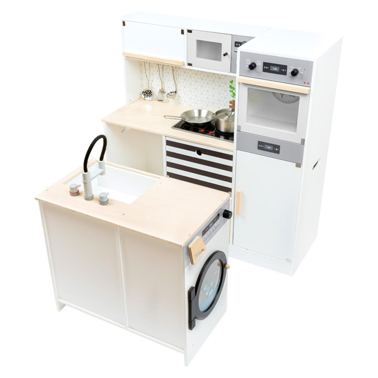 11464 Cocina infantil modular XL, small foot, de madera, cocina multifuncional, juego de rol, sistema modular , color/modelo surtido