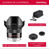 Samyang CSC-Mirrorless - Objetivo fotográfico (12 mm, F2.0 NCS, CS), negro