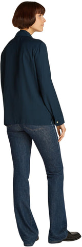 Tommy Hilfiger Camisa Mujer Soft Viscose Regular Fit, Azul (Dark Night Navy), 38