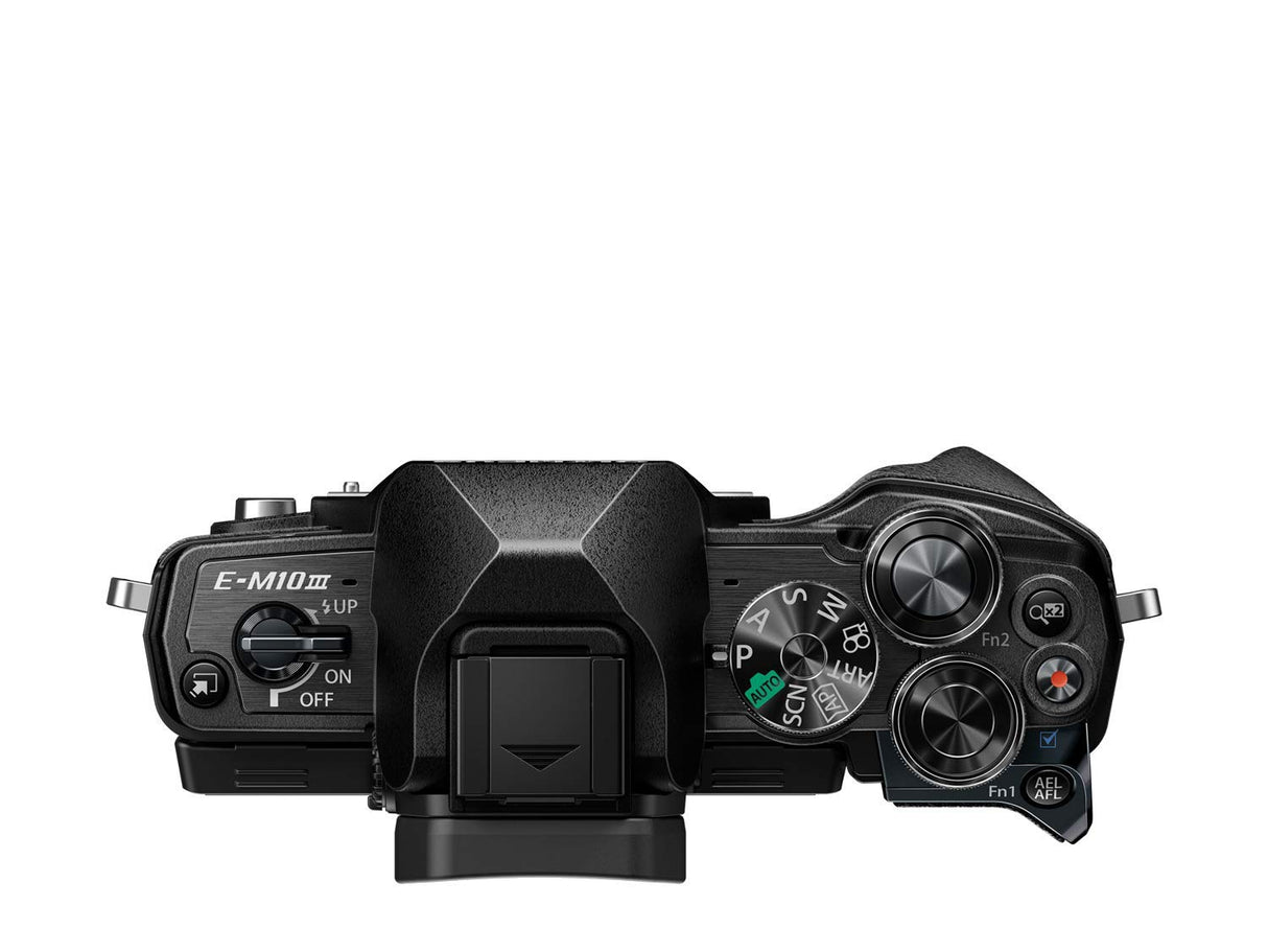 Olympus OM-D E-M10 Mark III Kit, Cámara de Sistema Micro 4/3 (16 MP, Estabilizador de Imagen de 5 Ejes, Visor Electrónico) + Objetivo M.Zuiko 14-42mm EZ Zoom + M.Zuiko 40-150mm Telezoom, negro