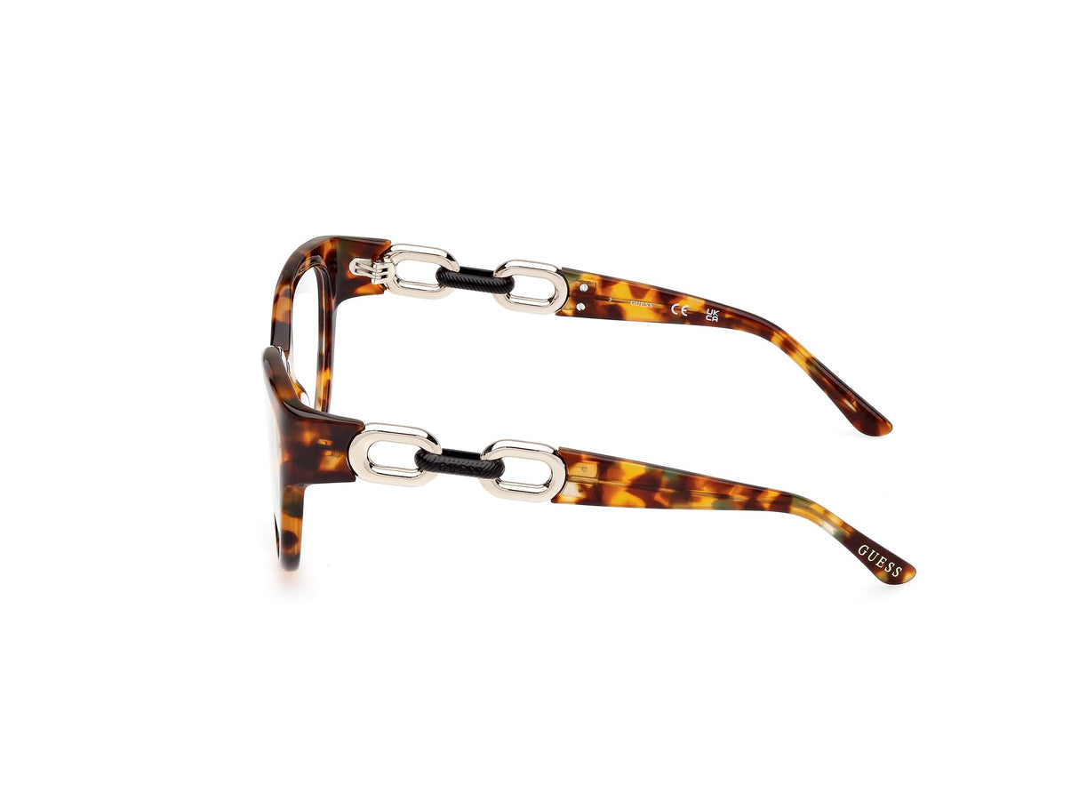GUESS Gu50182 Marcos para Gafas recetadas, 053 Rubio Havana, 55/17/140 para Mujer