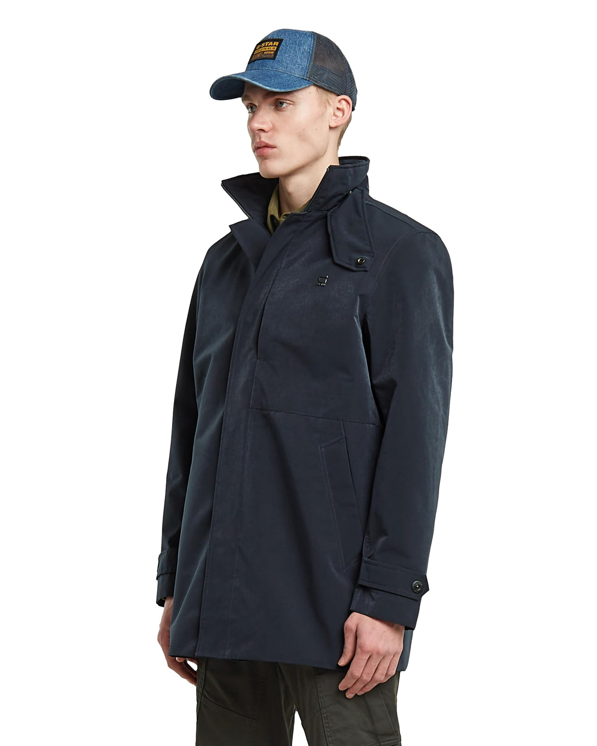 G-STAR Garber Trench Unpadded Chaqueta, Salute/dk Black D26925-C408-H571, L Hombres