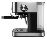 Orbegozo EX 6000, Cafetera express, 1050 W, depósito de agua extraíble 1,5 litros, 20 bar, panel control táctil, modos programados, café molido/monodosis, vaporizador, frontal inox, color plata