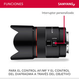 Samyang Objetivo de retratos AF 75 mm F1.8 FE (Pequeño pero absoluto) - Autofoco full frame y APS-C distancia focal fija - Para Sony E Mount A9 II A7 III A7C II A7C R A6600 A6500 A6400 A6300 y más