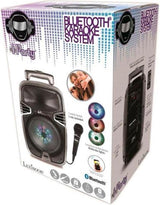LEXIBOOK, iParty, Altavoz Karaoke Bluetooth, con Efectos de luz y micrófono incluidos, batería Recargable, Negro/Plateado, K8250