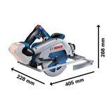 Bosch Professional 18V System sierra circular a batería GKS 18V-68 (incl. 1x Guía Paralela, 1x Hoja de Sierra, Inlay, BOXX)
