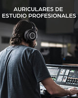 OneOdio Monitor 60 - Auriculares Profesionales de Estudio, Cascos Hi-Res con 50mm Controladores, Audífonos Cerrados con Cable Desmontable (3,5 mm / 6,35 mm) para DJ, Podcast, Grabación, Móvil, PC