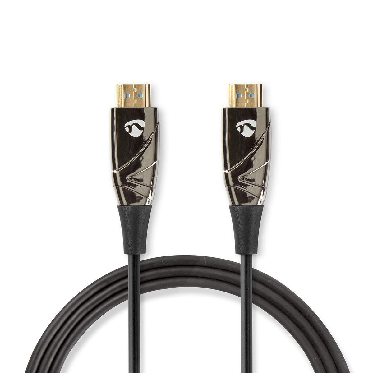 NEDIS 3400Bk1501 Cable Hdmi de Alta Velocidad con Conector Ethernet, 150 M, Negro