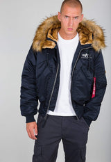 ALPHA INDUSTRIES 45P Hooded Custom Chaqueta con Capucha, Azul (Rep.Blue-07), XL para Hombre